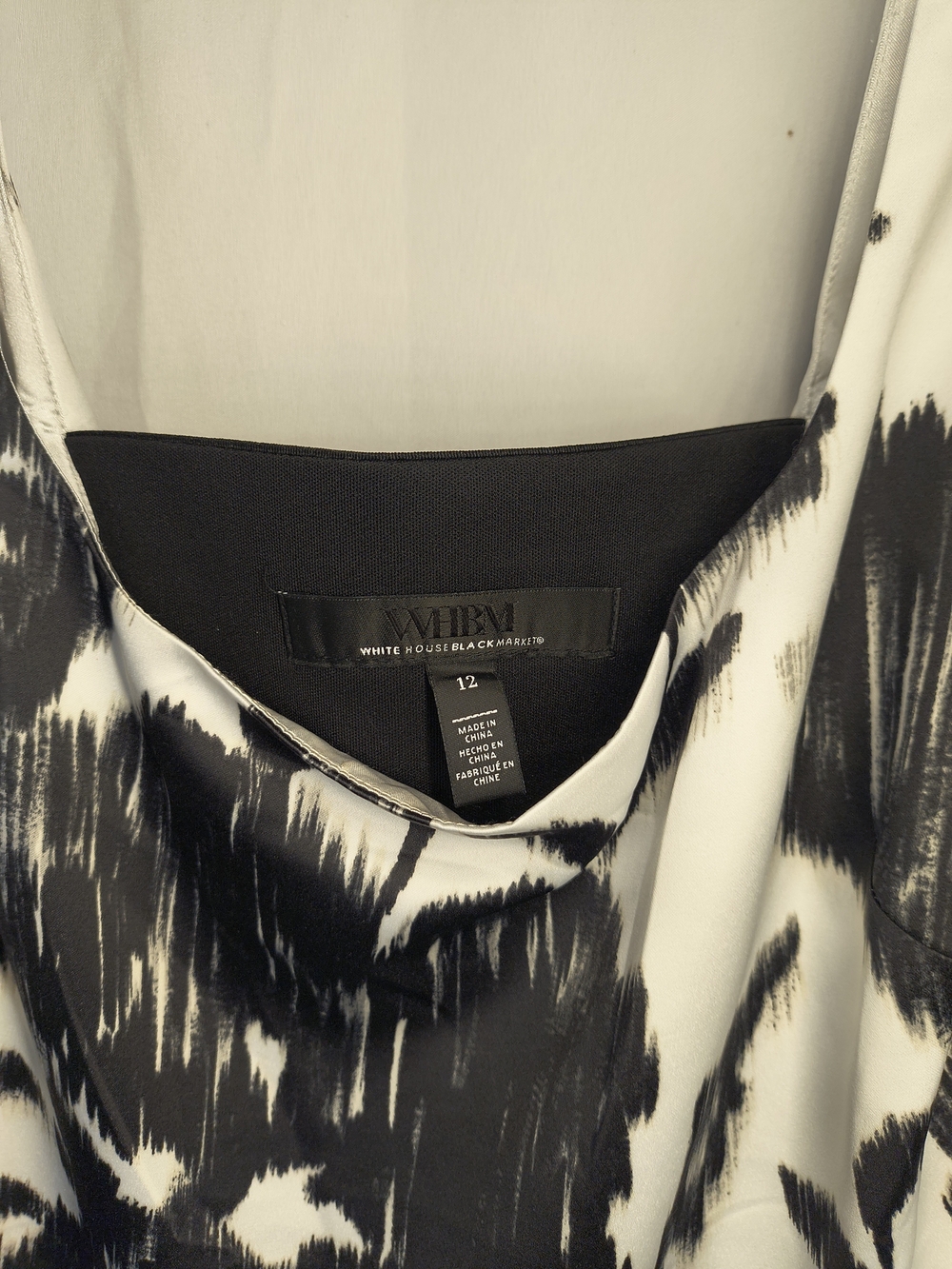 White House Black Market Black & White Floral-Pattern Midi Dress - Picture 4 of 7